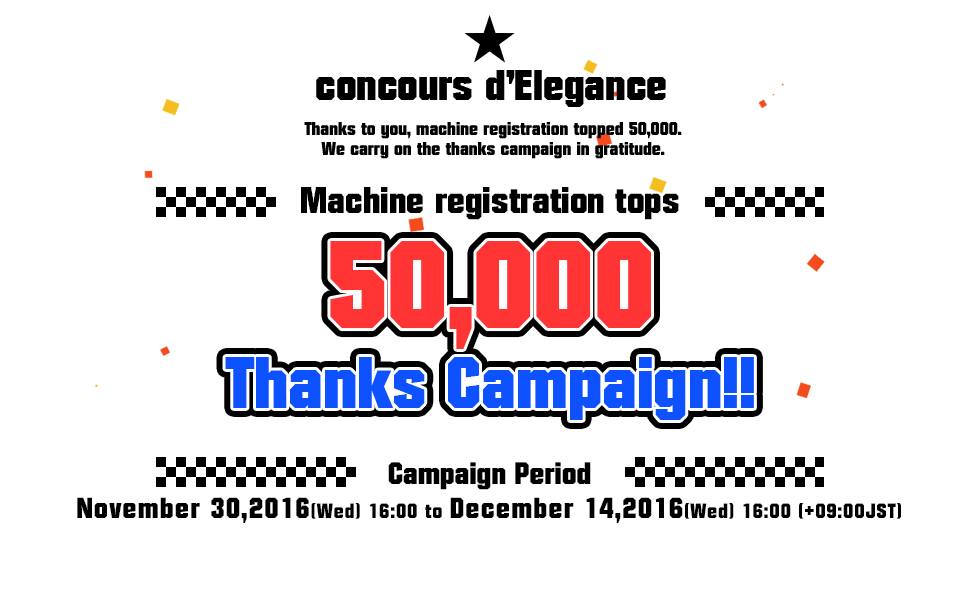 Machine registration tops 50,000 Thanks Campaign!!